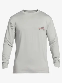 Quiksilver Rashguards|Hi Royalty Surf Long Sleeve Upf 50 Surf T-Shirt Grey Violet