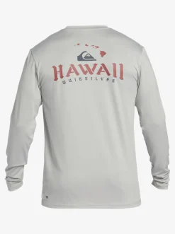 Quiksilver Rashguards|Hi Royalty Surf Long Sleeve Upf 50 Surf T-Shirt Grey Violet