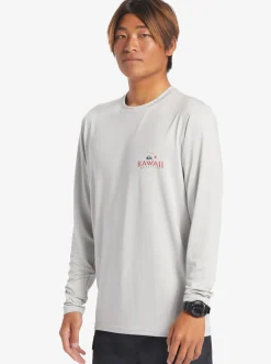 Quiksilver Rashguards|Hi Royalty Surf Long Sleeve Upf 50 Surf T-Shirt Grey Violet