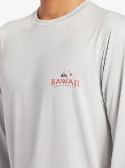 Quiksilver Rashguards|Hi Royalty Surf Long Sleeve Upf 50 Surf T-Shirt Grey Violet
