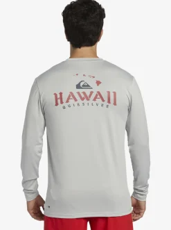Quiksilver Rashguards|Hi Royalty Surf Long Sleeve Upf 50 Surf T-Shirt Grey Violet