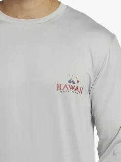 Quiksilver Rashguards|Hi Royalty Surf Long Sleeve Upf 50 Surf T-Shirt Grey Violet
