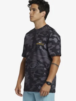 Quiksilver Rashguards|Hi Royalty Surf Short Sleeve Upf 50 Surf T-Shirt Hi Camo Black