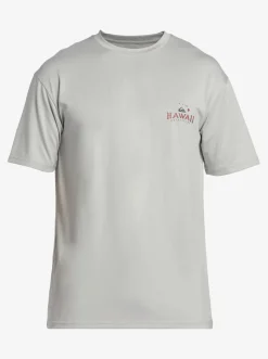 Quiksilver Rashguards|Hi Royalty Surf Short Sleeve Upf 50 Surf T-Shirt Grey Violet