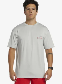 Quiksilver Rashguards|Hi Royalty Surf Short Sleeve Upf 50 Surf T-Shirt Grey Violet