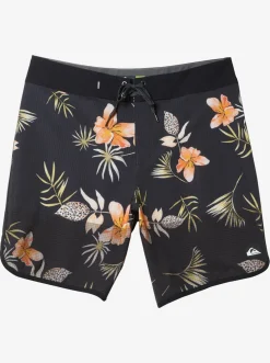 Quiksilver Boardshorts|Highline Scallop 19" Boardshorts Black Tropical Floral Ss