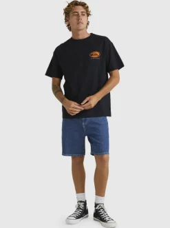 Quiksilver Tees|Honeycomb Short Sleeve Stn T-Shirt Black