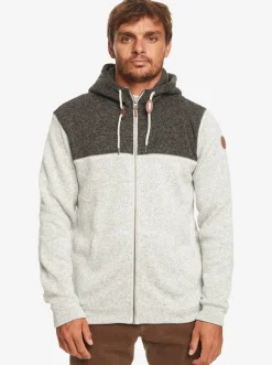 Quiksilver Sweatshirts & Hoodies|Keller Zip-Up Hoodie Light Grey Heather