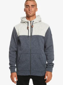 Quiksilver Sweatshirts & Hoodies|Keller Zip-Up Hoodie Navy Blazer Heather