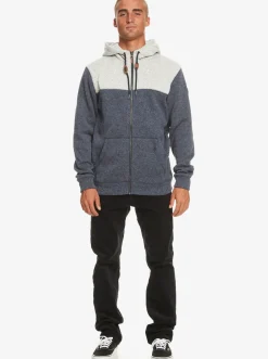 Quiksilver Sweatshirts & Hoodies|Keller Zip-Up Hoodie Navy Blazer Heather