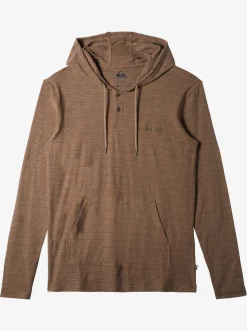 Quiksilver Tees|Kentin Long Sleeves Hooded T-Shirt Kentin Fossil