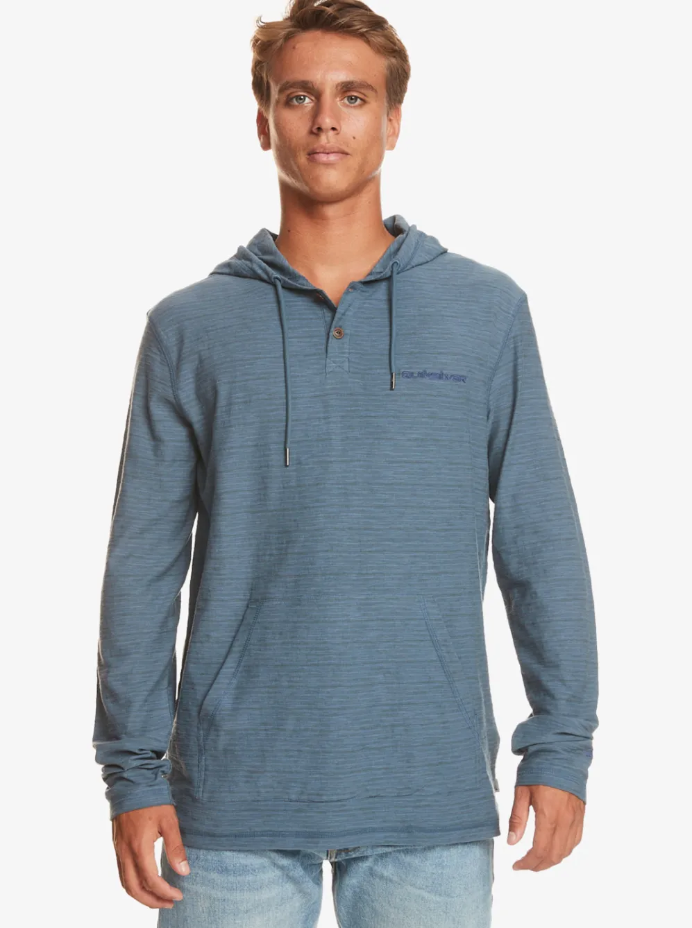 Quiksilver Tees|Kentin Long Sleeves Hooded T-Shirt Kentin Bering Sea