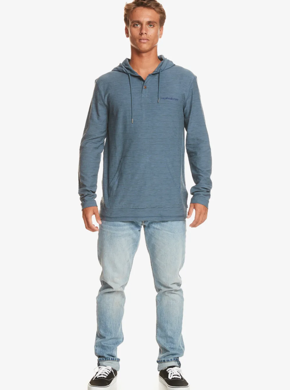 Quiksilver Tees|Kentin Long Sleeves Hooded T-Shirt Kentin Bering Sea