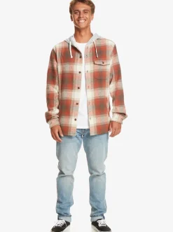 Quiksilver Shirts & Polos|Kinloss Long Sleeve Hooded Shirt Baked Clay Kinloss