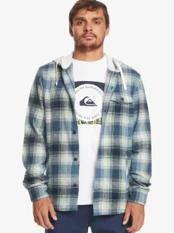 Quiksilver Shirts & Polos|Kinloss Long Sleeve Hooded Shirt Iceberg Green Kinloss