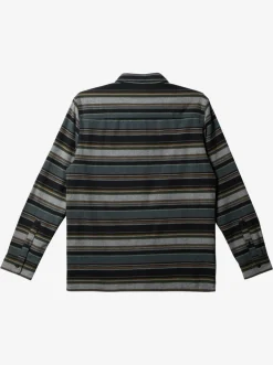 Quiksilver Shirts & Polos|Lyne Long Sleeve Top Black Lyne Flannel