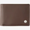Quiksilver Wallets|Mac Tri-Fold Leather Wallet Chocolate Brown