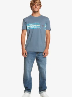 Quiksilver Tees|Mesa Stripe Pocket T-Shirt Bering Sea