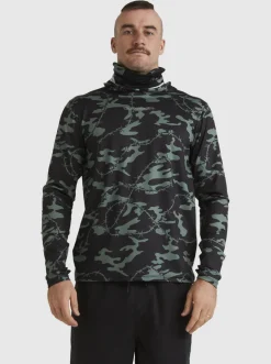 Quiksilver Rashguards|Mikey Hooded Long Sleeve Upf 50 Surf T-Shirt Black