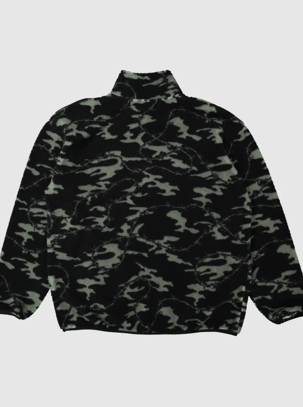 Quiksilver Sweatshirts & Hoodies|Mikey Zip Sherpa Half-Zip Fleece Black Mongrel