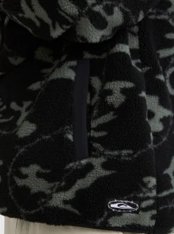 Quiksilver Sweatshirts & Hoodies|Mikey Zip Sherpa Half-Zip Fleece Black Mongrel