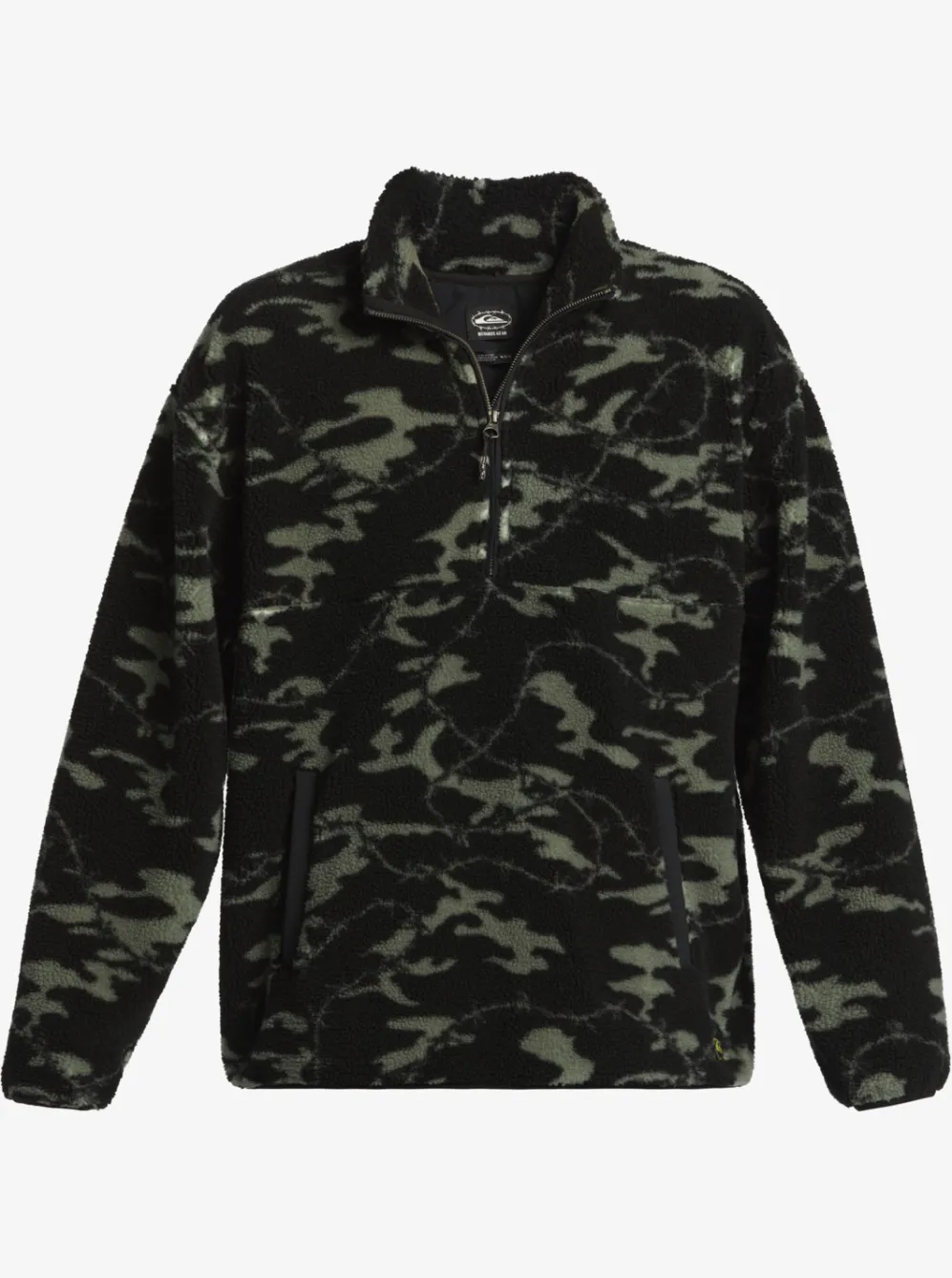 Quiksilver Sweatshirts & Hoodies|Mikey Zip Sherpa Half-Zip Fleece Black Mongrel