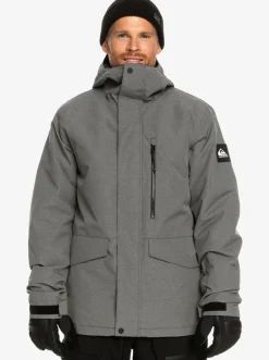 Quiksilver Layers|Mission Solid Insulated Snow Jacket Heather Grey