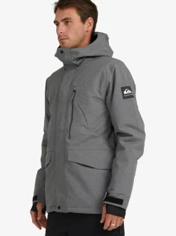 Quiksilver Layers|Mission Solid Insulated Snow Jacket Heather Grey