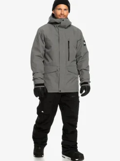 Quiksilver Layers|Mission Solid Insulated Snow Jacket Heather Grey