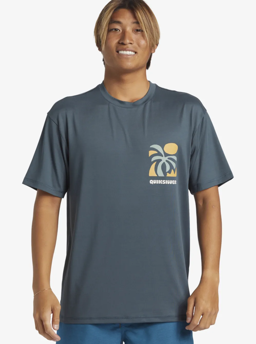 Quiksilver Rashguards|Mix Session Upf 50 Short Sleeve Surf Tee Dark Slate