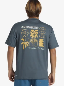 Quiksilver Rashguards|Mix Session Upf 50 Short Sleeve Surf Tee Dark Slate