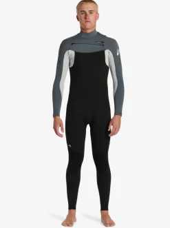 Quiksilver Wetsuits|3/2Mm Everyday Sessions Chest Zip Wetsuit Black/ Ash