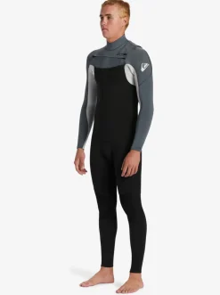 Quiksilver Wetsuits|3/2Mm Everyday Sessions Chest Zip Wetsuit Black/ Ash