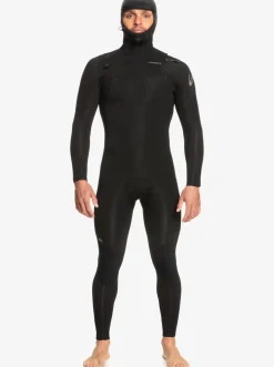 Quiksilver Wetsuits|5/4/3Mm Everyday Sessions Hooded Chest Zip Wetsuit Black