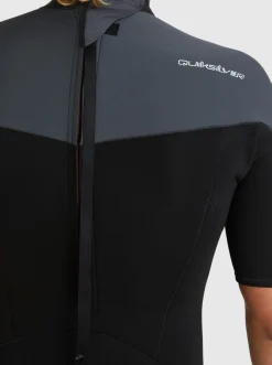 Quiksilver Wetsuits|2/2Mm Everyday Sessions Short Sleeve Back Zip Springsuit Black/Gun Metal