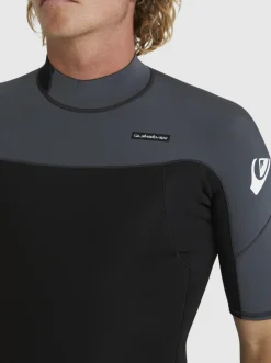 Quiksilver Wetsuits|2/2Mm Everyday Sessions Short Sleeve Back Zip Springsuit Black/Gun Metal