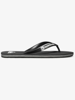 Quiksilver Sandals|Molokai Flip-Flops Black/Black/White