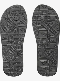 Quiksilver Sandals|Molokai Flip-Flops Black/Black/White