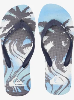 Quiksilver Sandals|Molokai Highline Scallop Flip-Flops Blue 2