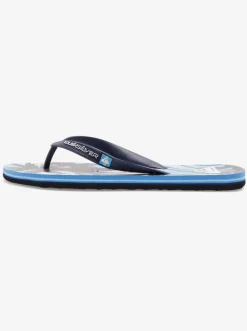 Quiksilver Sandals|Molokai Highline Scallop Flip-Flops Blue 1