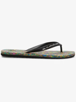 Quiksilver Sandals|Molokai Recycled Flip-Flops Black/Blue/Black