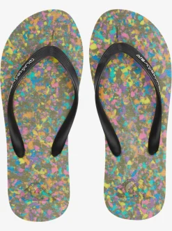 Quiksilver Sandals|Molokai Recycled Flip-Flops Black/Blue/Black