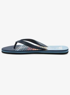 Quiksilver Sandals|Molokai Word Flip-Flops Blue 4