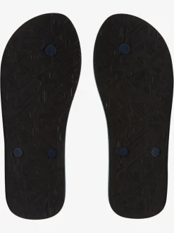Quiksilver Sandals|Molokai Word Flip-Flops Blue 4