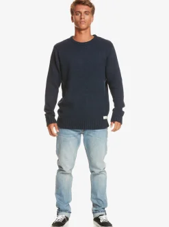 Quiksilver Sweatshirts & Hoodies|Neppy Sweater Navy Blazer