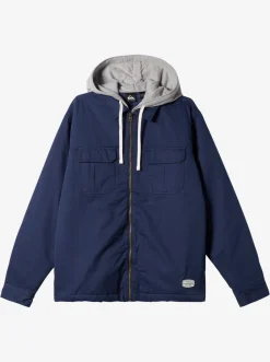 Quiksilver Jackets|New Aitor Hooded Jacket Naval Academy