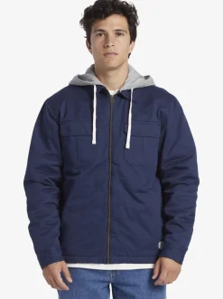 Quiksilver Jackets|New Aitor Hooded Jacket Naval Academy
