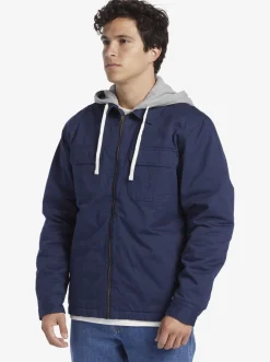 Quiksilver Jackets|New Aitor Hooded Jacket Naval Academy