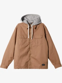 Quiksilver Jackets|New Aitor Hooded Jacket Fossil