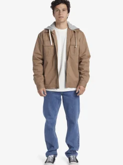 Quiksilver Jackets|New Aitor Hooded Jacket Fossil